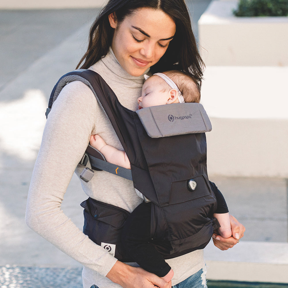 [Essential Set] Dial-Fit PRO Baby Carrier - Charcoal & Drool Bib