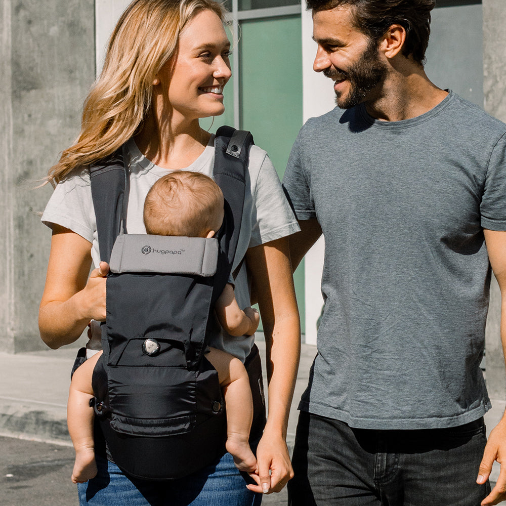 [Essential Set] Dial-Fit PRO Baby Carrier - Charcoal & Drool Bib