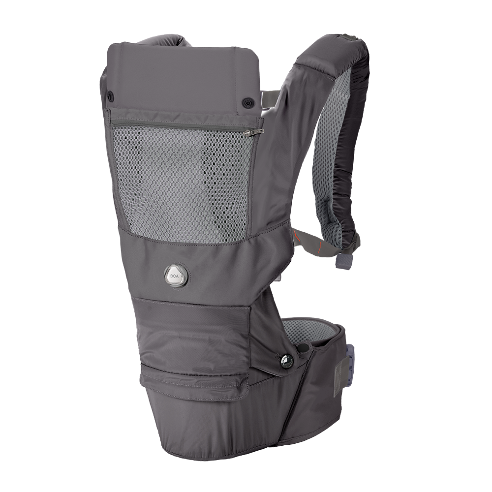 [Essential Set] Dial-Fit PRO Baby Carrier - Dark Gray & Drool Bib