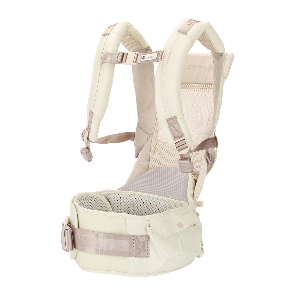 [Essential Set] Dial-Fit PRO Baby Carrier - Ivory & Drool Bib