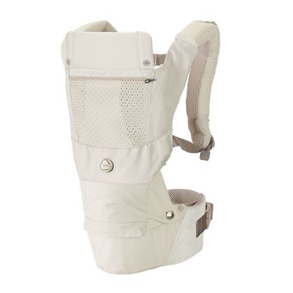 [Essential Set] Dial-Fit PRO Baby Carrier - Ivory & Drool Bib