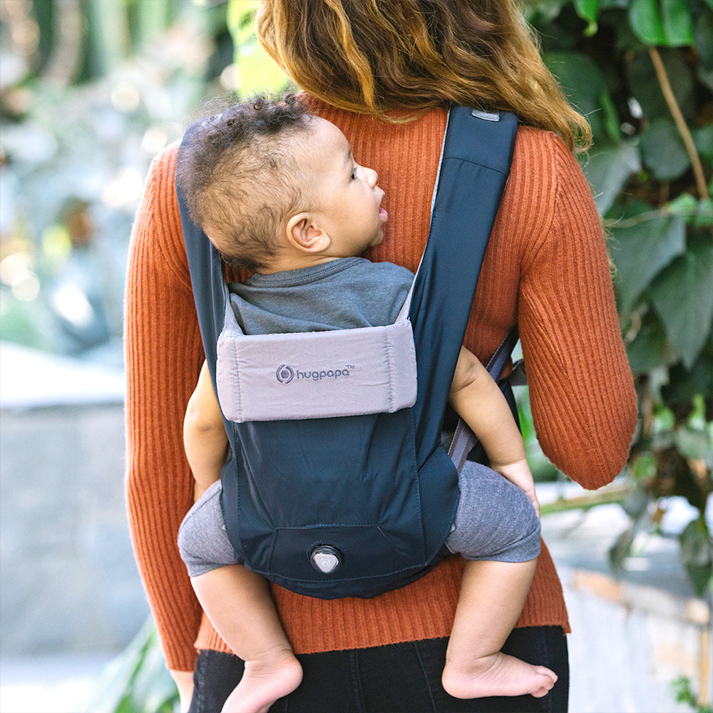 [Essential Set] Dial-Fit PRO Baby Carrier - Navy Blue & Drool Bib