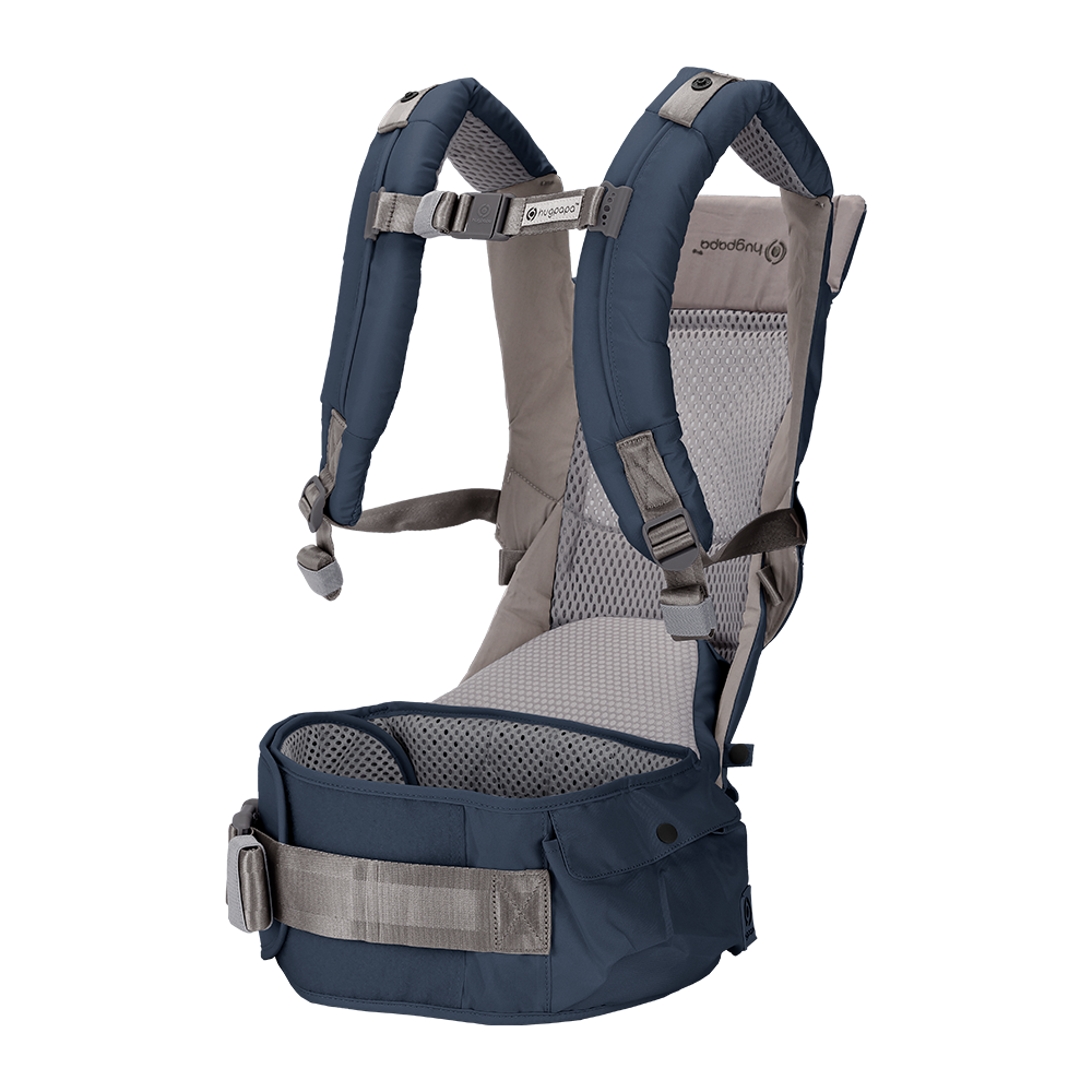 [Essential Set] Dial-Fit PRO Baby Carrier - Navy Blue & Drool Bib