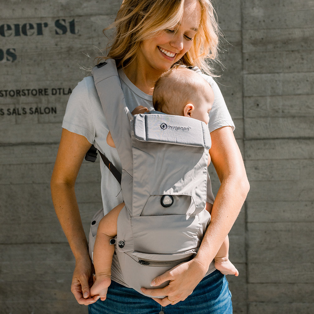 [Essential Set] Dial-Fit PRO Baby Carrier - Taupe Grey & Drool Bib