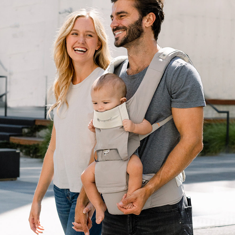 [Essential Set] Dial-Fit PRO Baby Carrier - Taupe & Drool Bib