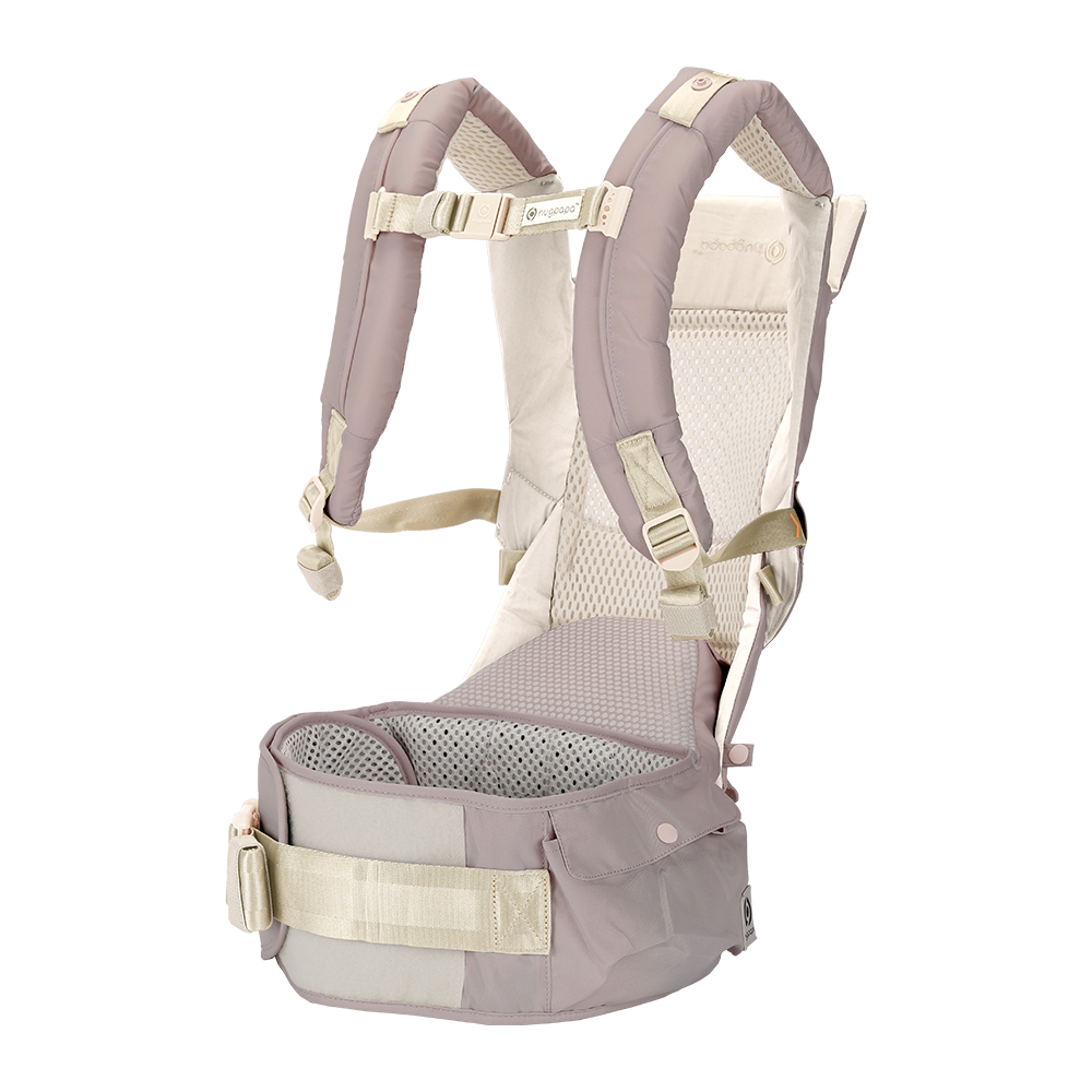 [Essential Set] Dial-Fit PRO Baby Carrier - Taupe & Drool Bib