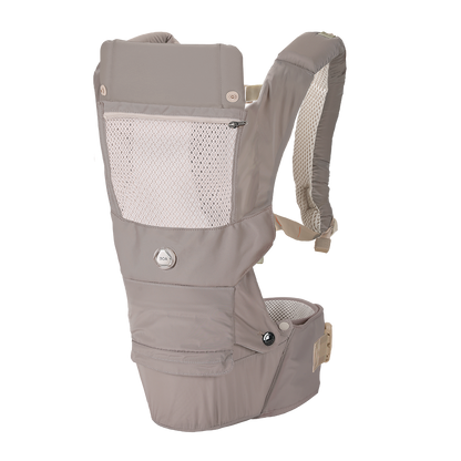 [Essential Set] Dial-Fit PRO Baby Carrier - Taupe & Drool Bib