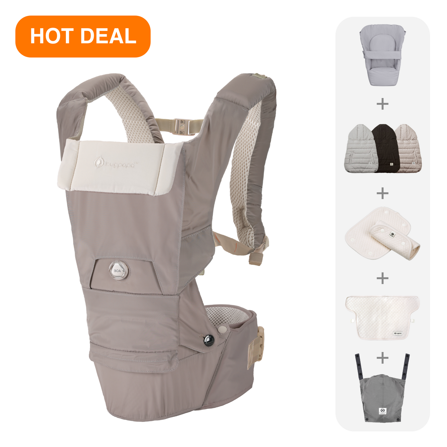 [Nursery Starter Set] Dial-Fit PRO Baby Carrier - Taupe