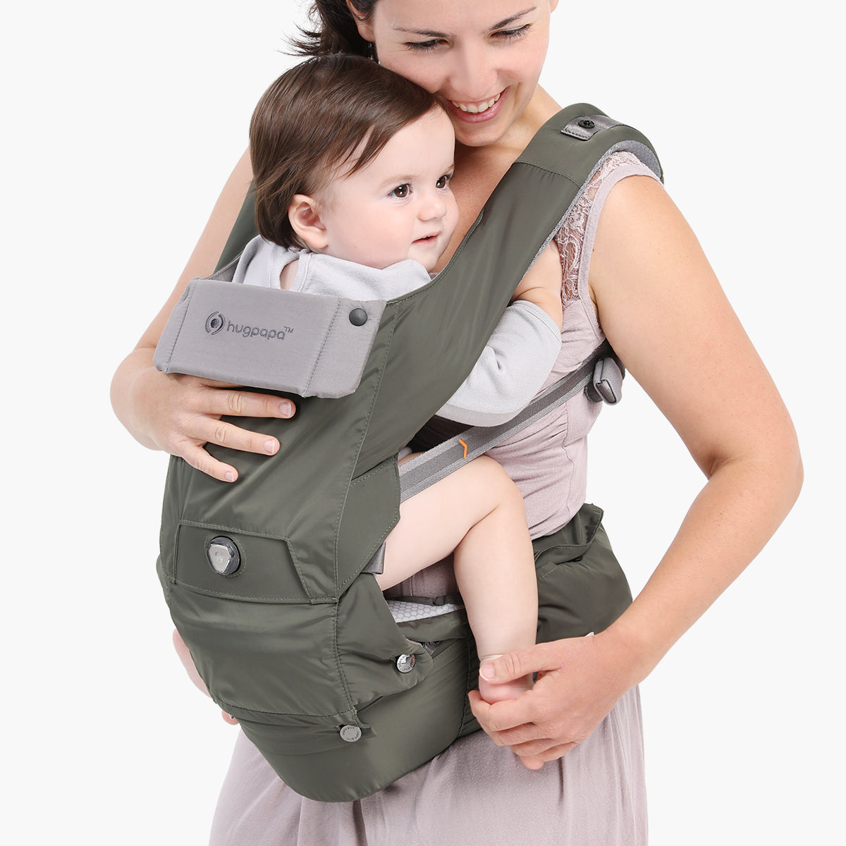 Dial Fit 3 In 1 Hip Seat Baby Carrier Bundle KhaKi